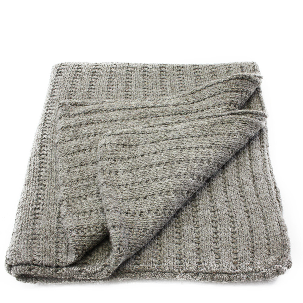 Hnědošedý pletený dámský nákrčník Makoto