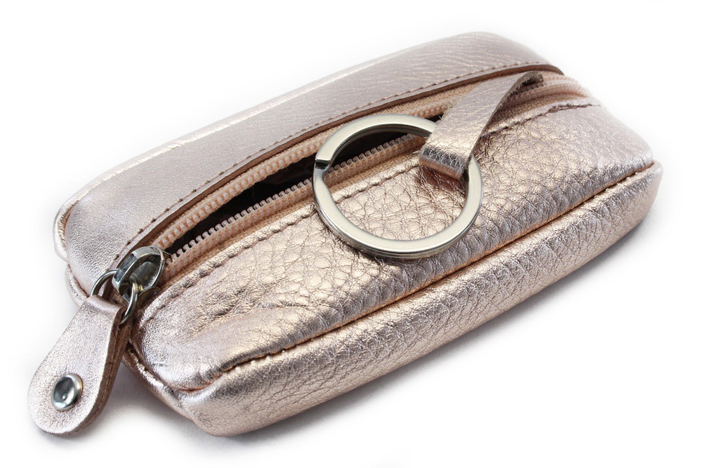 Zlatorůžová sada dámské kabelky, peněženky a klíčenky Margot