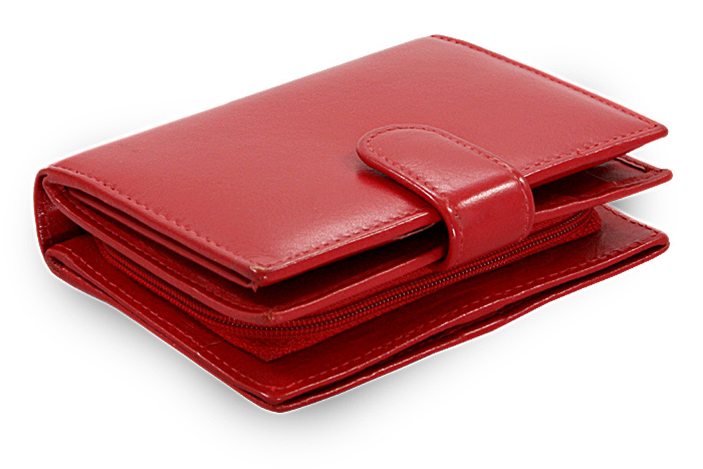 Červená sada dámské kabelky, peněženky a klíčenky Margot