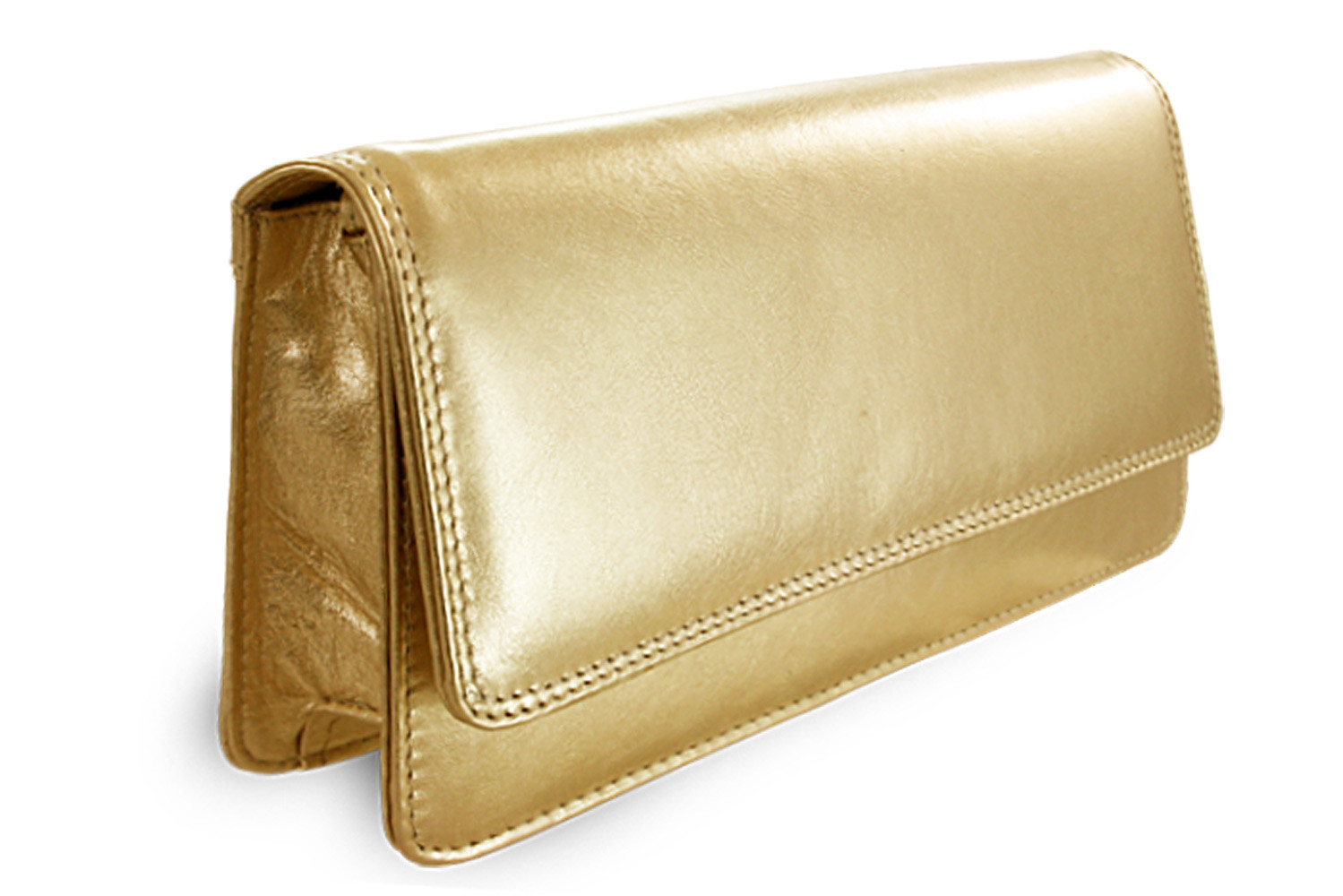 Zlaté kožené dámské psaníčko Lunaries