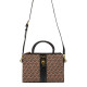 Hnědočerná dámská kabelka do ruky i přes rameno Sabine