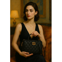 Černá trendy crossbody kabelka Harada