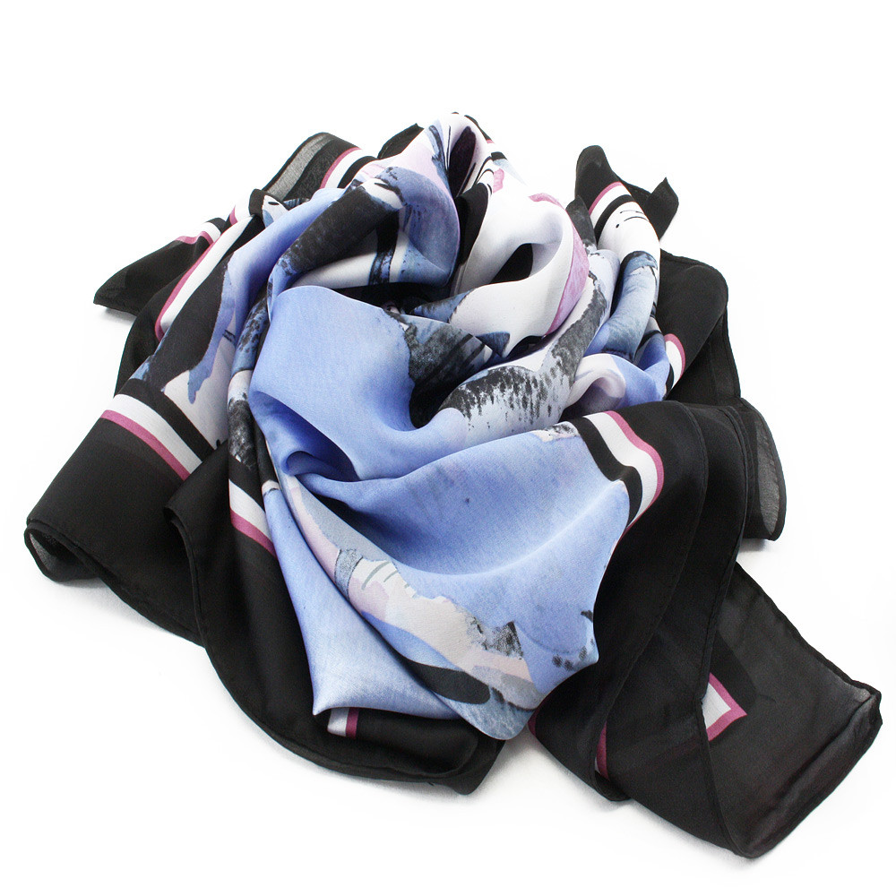 Modrý barevný dámský elegantní šátek Noelia