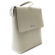 Šedobéžová sada dámského batohu, etue a klíčenky Hamada