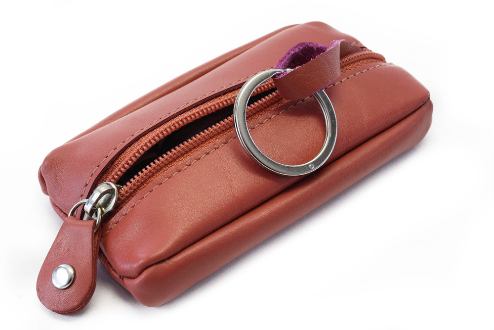 Tmavě růžová sada dámského batohu, etue a klíčenky Murakami