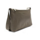 Šedohnědá kožená sada dámské kabelky, peněženky a klíčenky Cristina