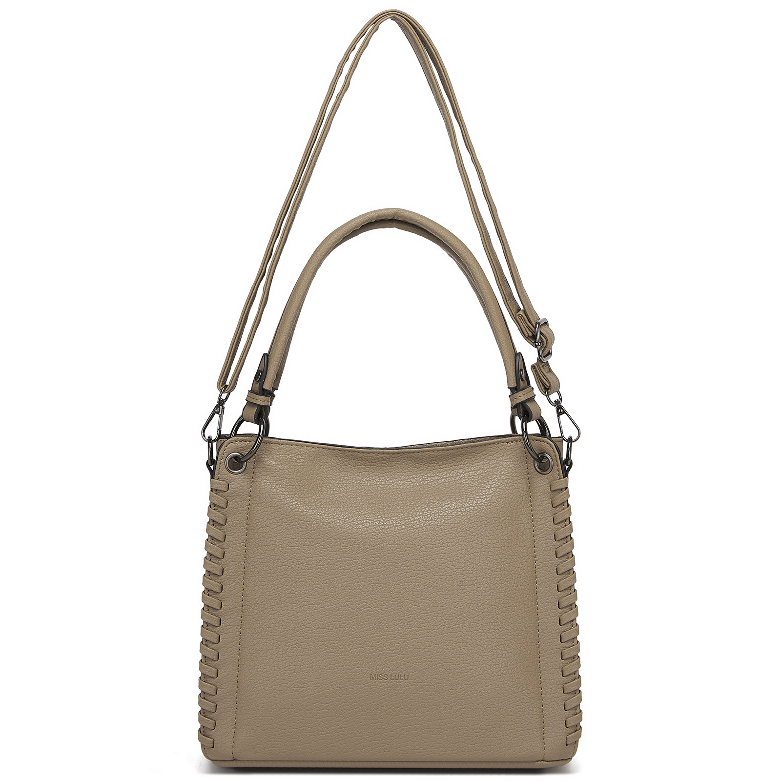 Světle hnědá texturovaná kabelka z PU kůže přes rameno Alina