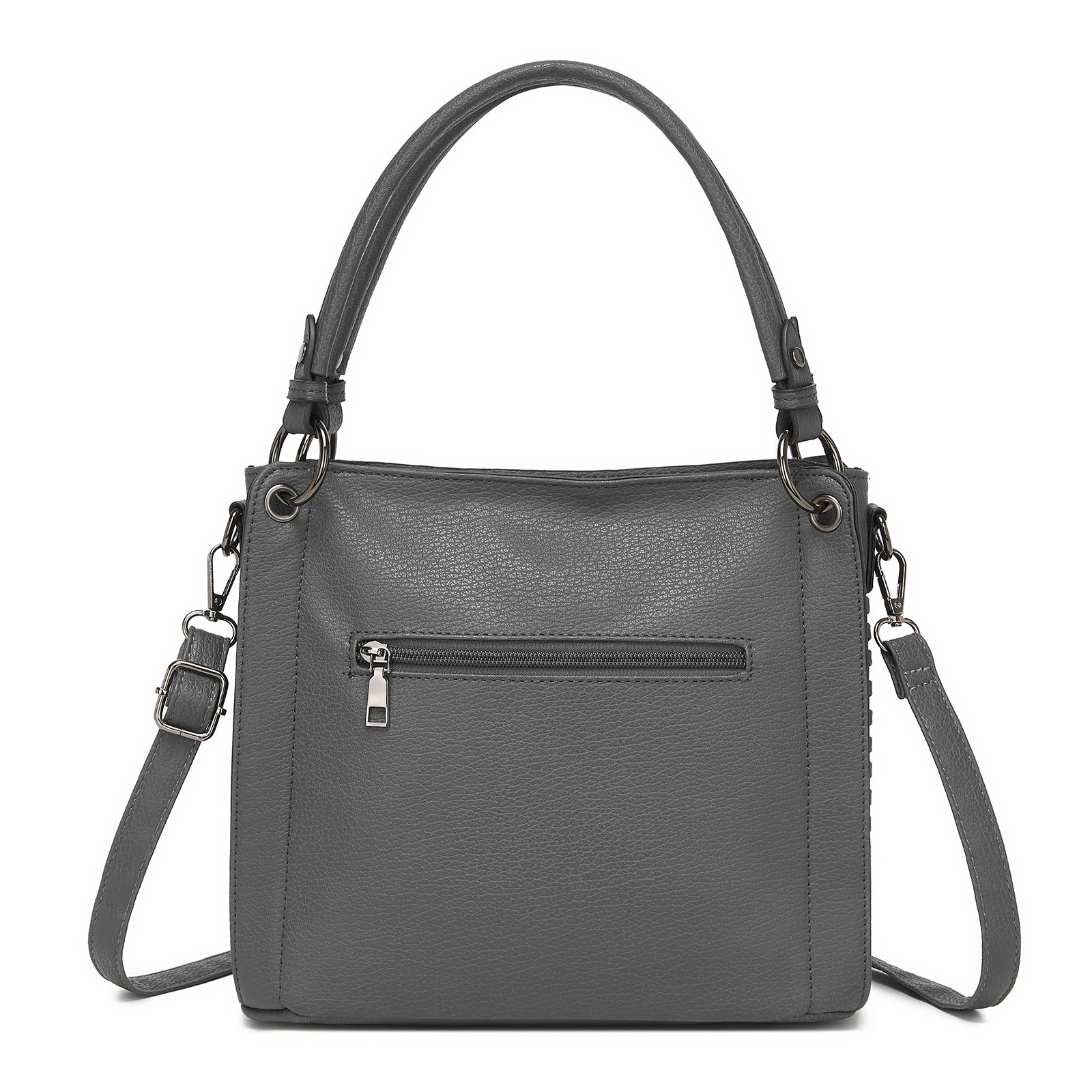 Šedá texturovaná kabelka do ruky i přes rameno Alina