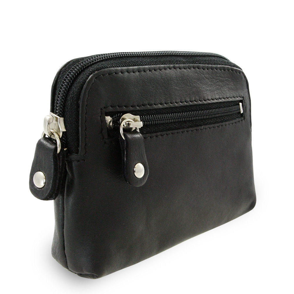 Sada černé tašky na notebook, peněženky a klíčenky Christian