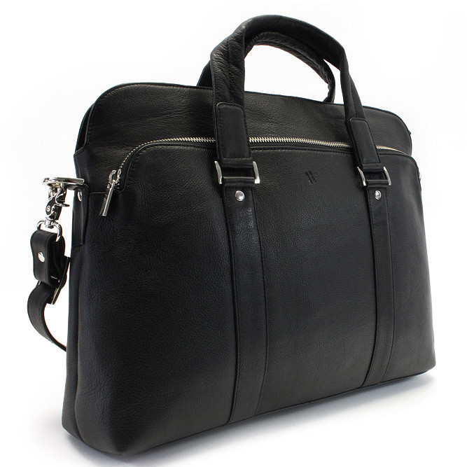 Sada černé tašky na notebook, peněženky a klíčenky Christian