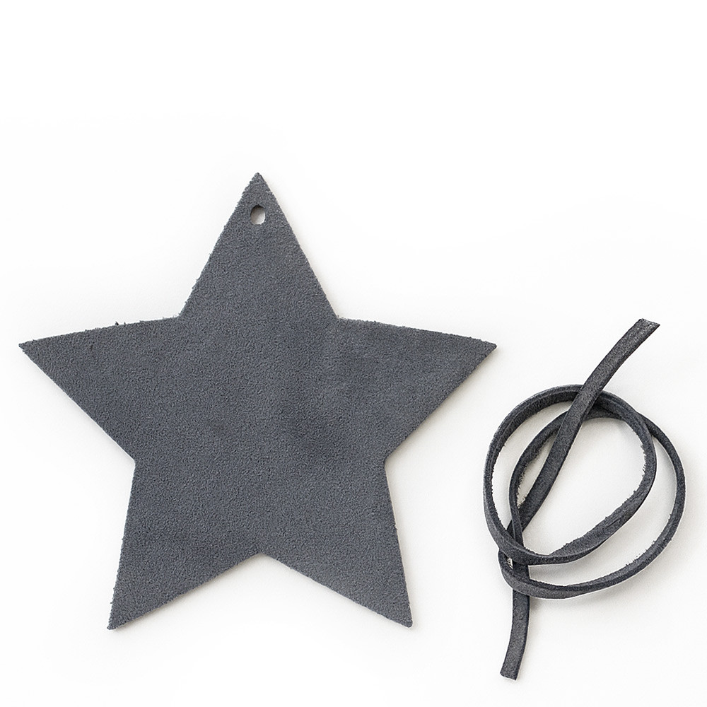 Tmavě stříbrná vánoční ozdoba hvězda Gallo