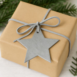 Tmavě stříbrná vánoční ozdoba hvězda Gallo