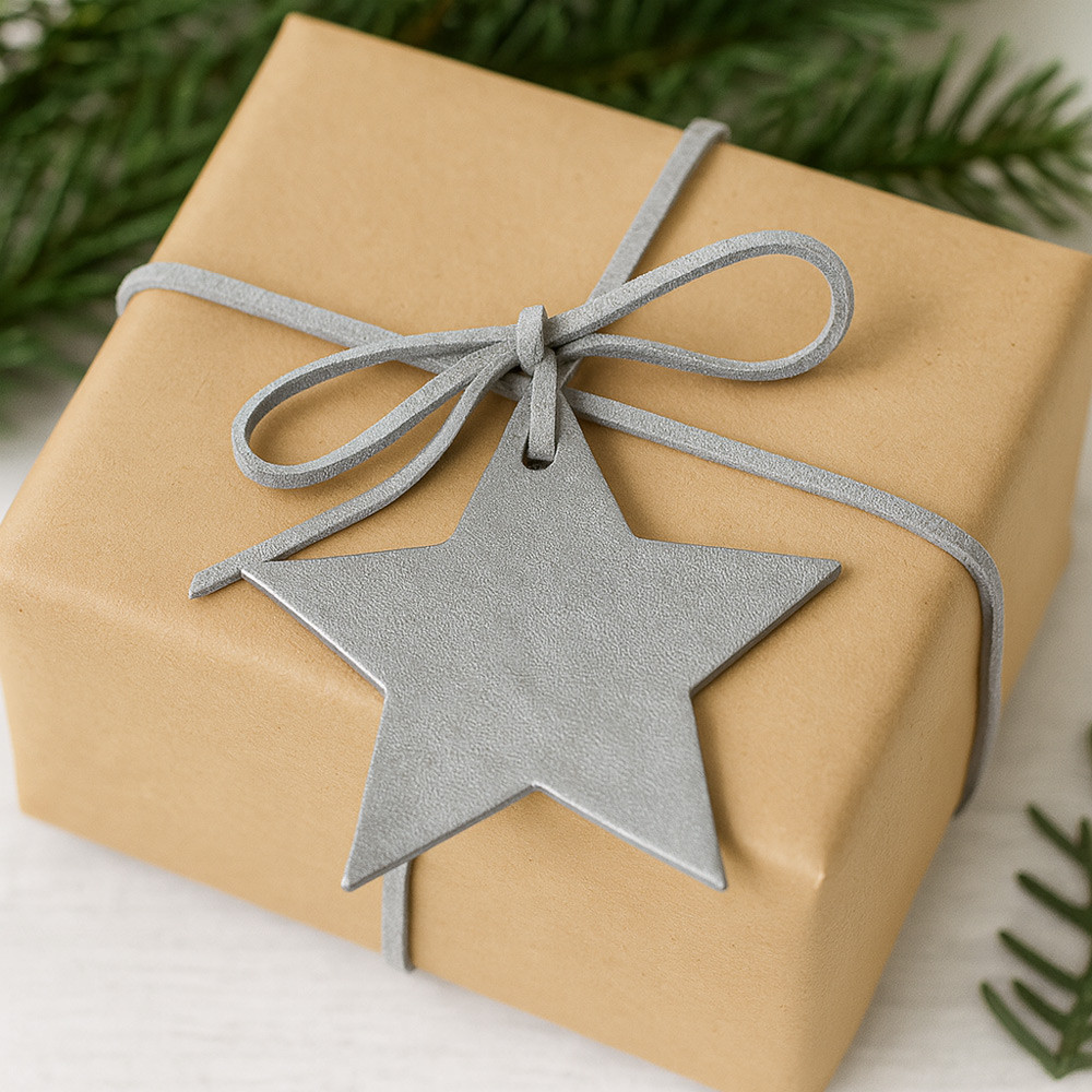 Tmavě stříbrná vánoční ozdoba hvězda Gallo