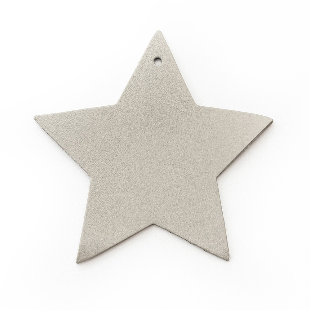 Světle šedá vánoční ozdoba hvězda Gallo