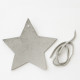 Světle šedá vánoční ozdoba hvězda Gallo