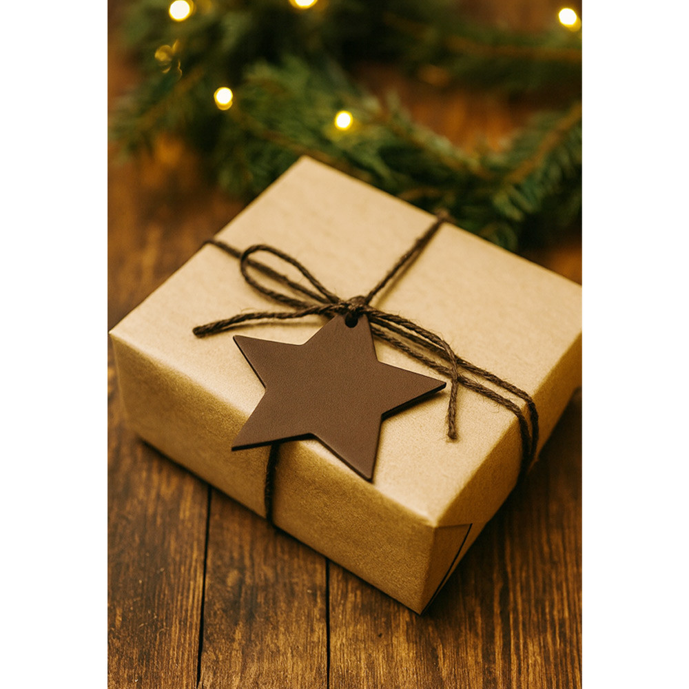 Hnědá vánoční ozdoba hvězda Gallo