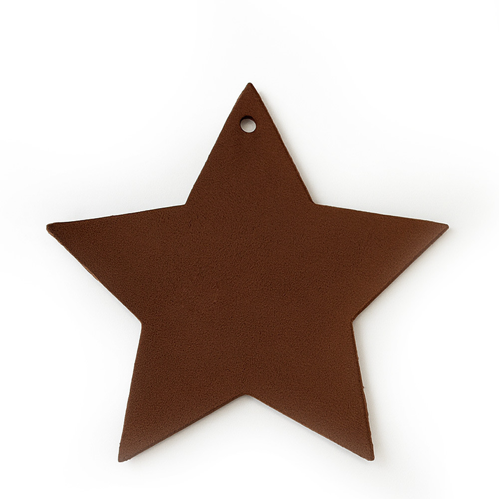 Hnědá vánoční ozdoba hvězda Gallo