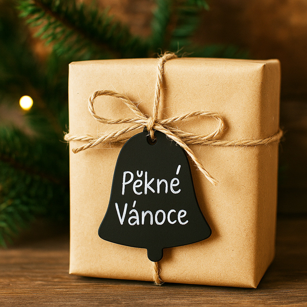 Černá vánoční ozdoba hvězda Gallo