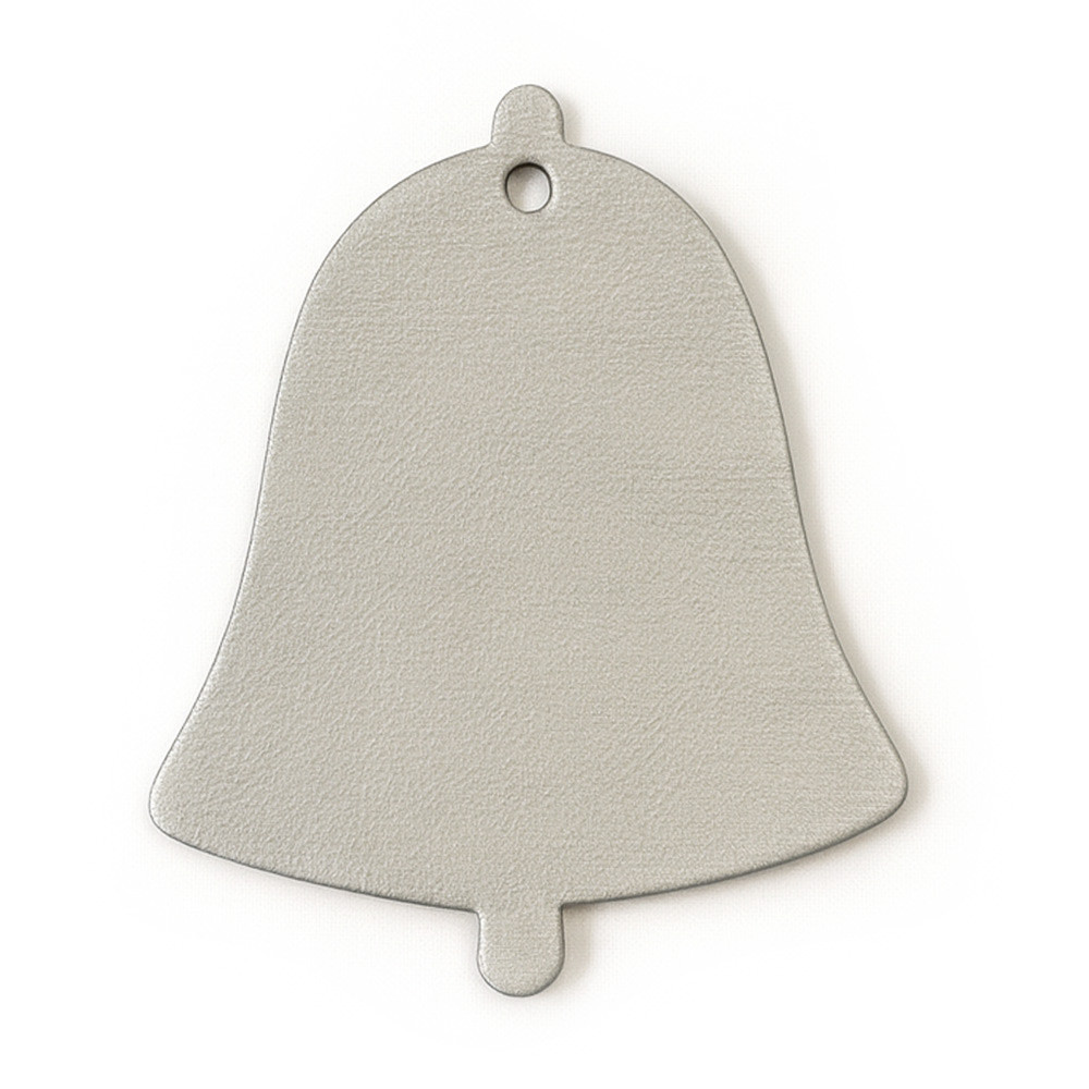 Světle šedá vánoční ozdoba zvonek Cabrera