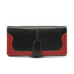 Černočervená dámská psaníčková peněženka se zápinkou Abigail