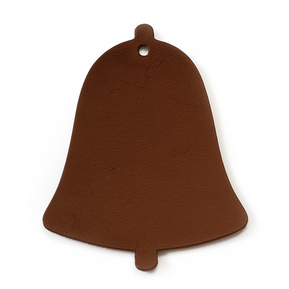 Hnědá vánoční ozdoba zvonek Cabrera