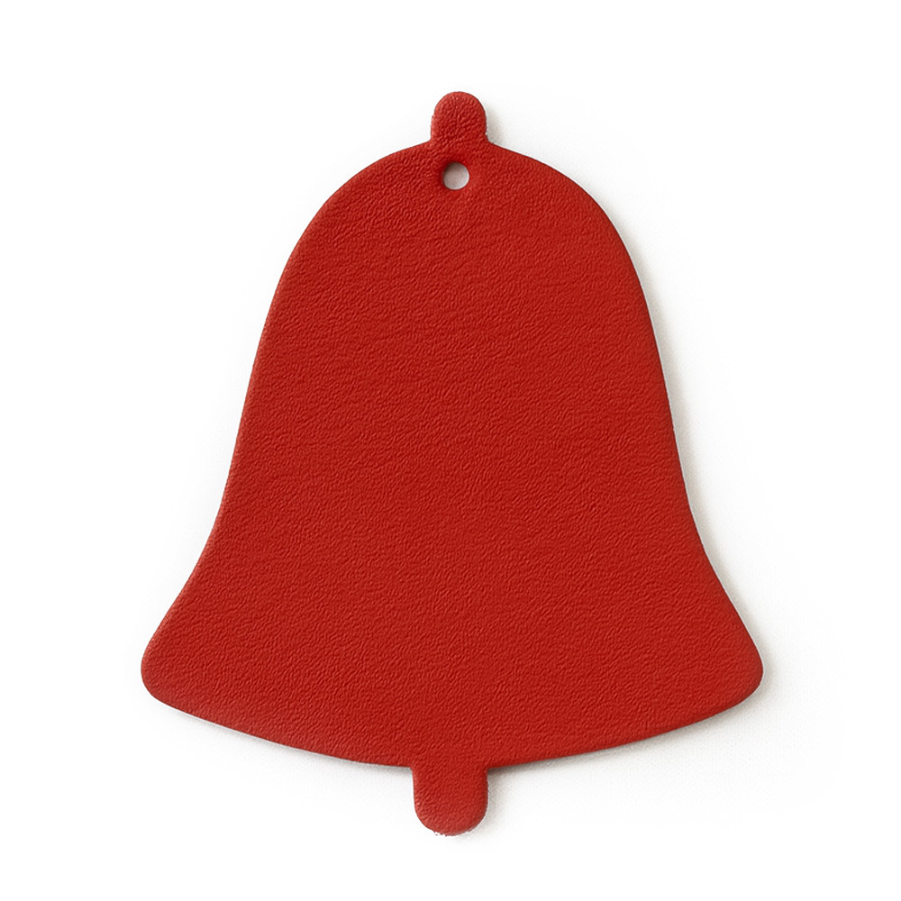 Červená vánoční ozdoba zvonek Cabrera