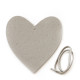 Světle šedá vánoční ozdoba srdce Ayane