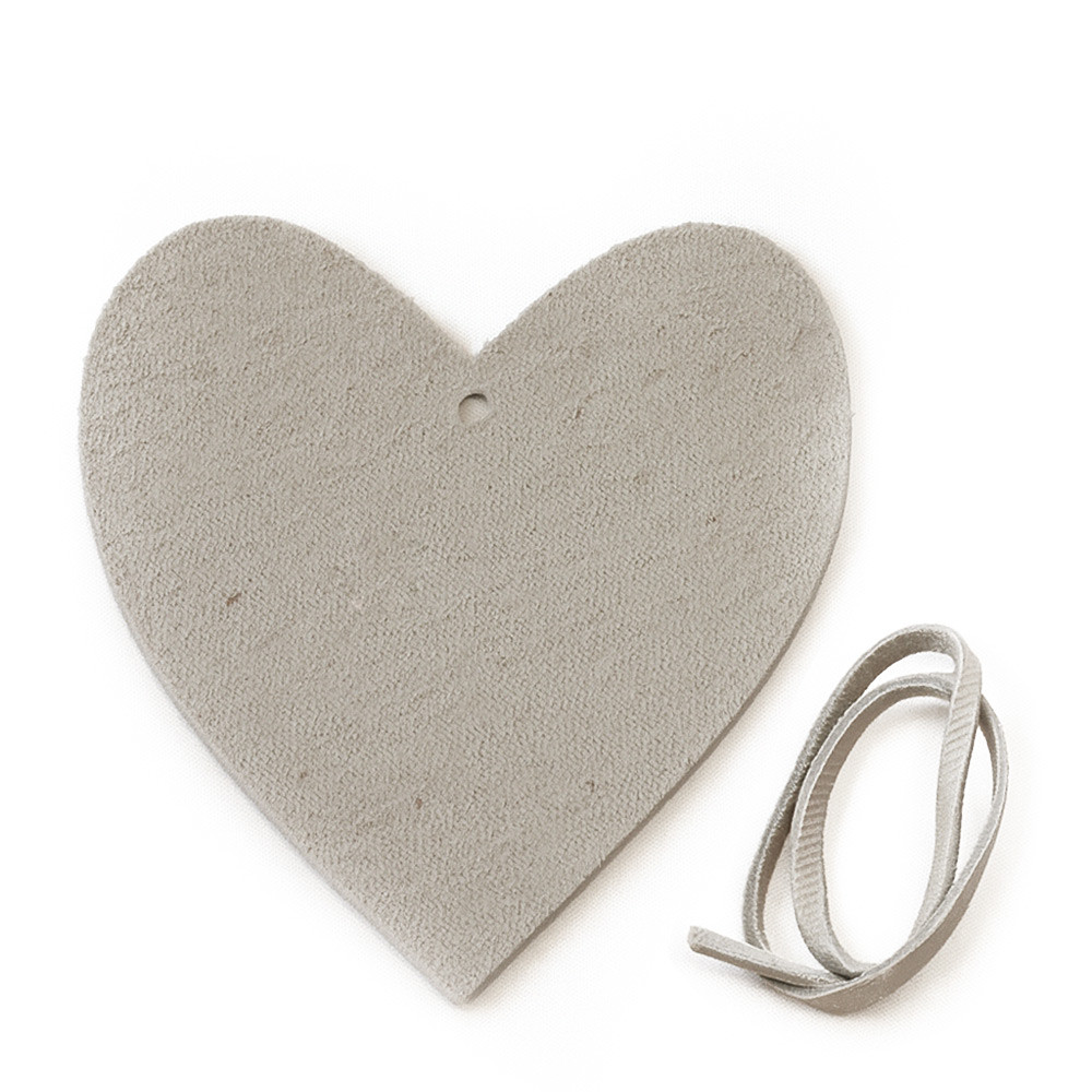 Světle šedá vánoční ozdoba srdce Ayane