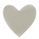 Světle šedá vánoční ozdoba srdce Ayane