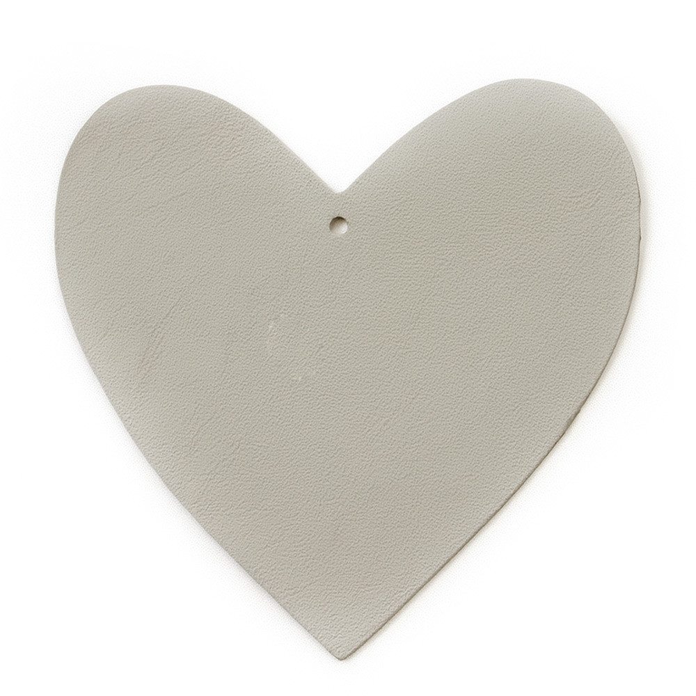 Světle šedá vánoční ozdoba srdce Ayane