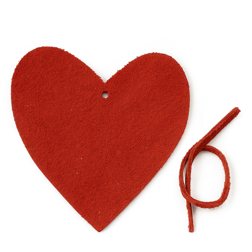 Červená vánoční ozdoba srdce Ayane