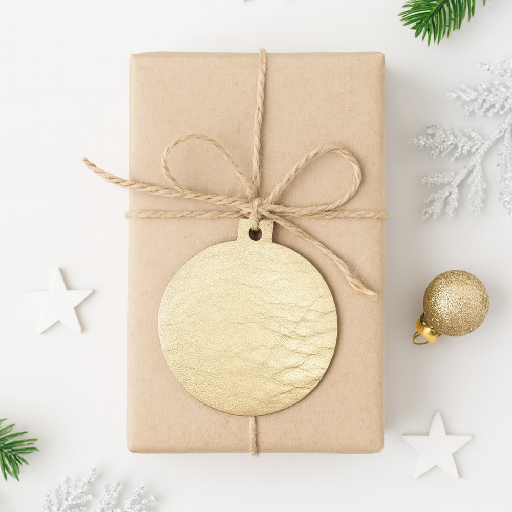 Zlatá vánoční ozdoba baňka Inoue