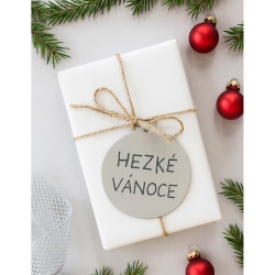 Světle šedá vánoční ozdoba baňka Inoue