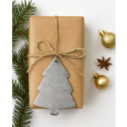 Tmavě stříbrná vánoční ozdoba stromeček Yevheniy