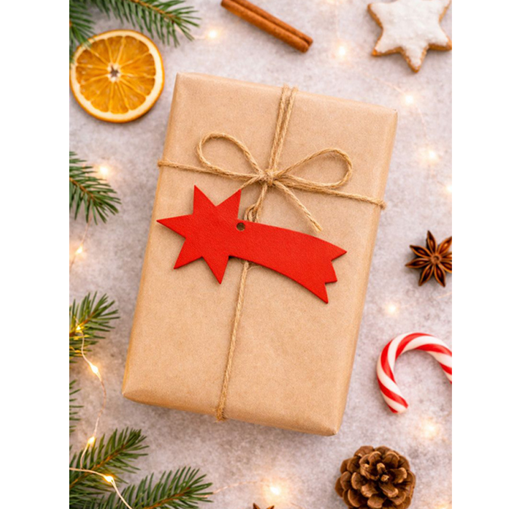 Červená vánoční ozdoba stromeček Robbins