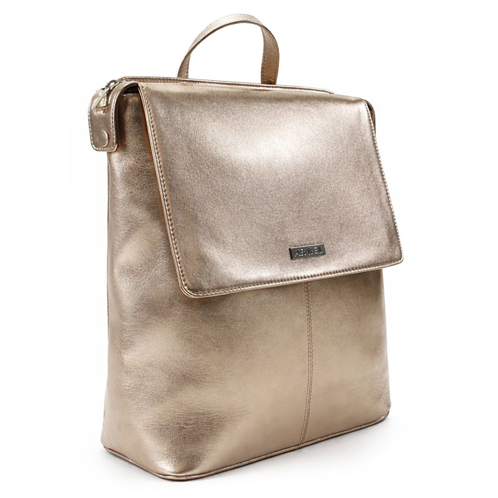 Růžovo zlatý městský kožený batoh Neville