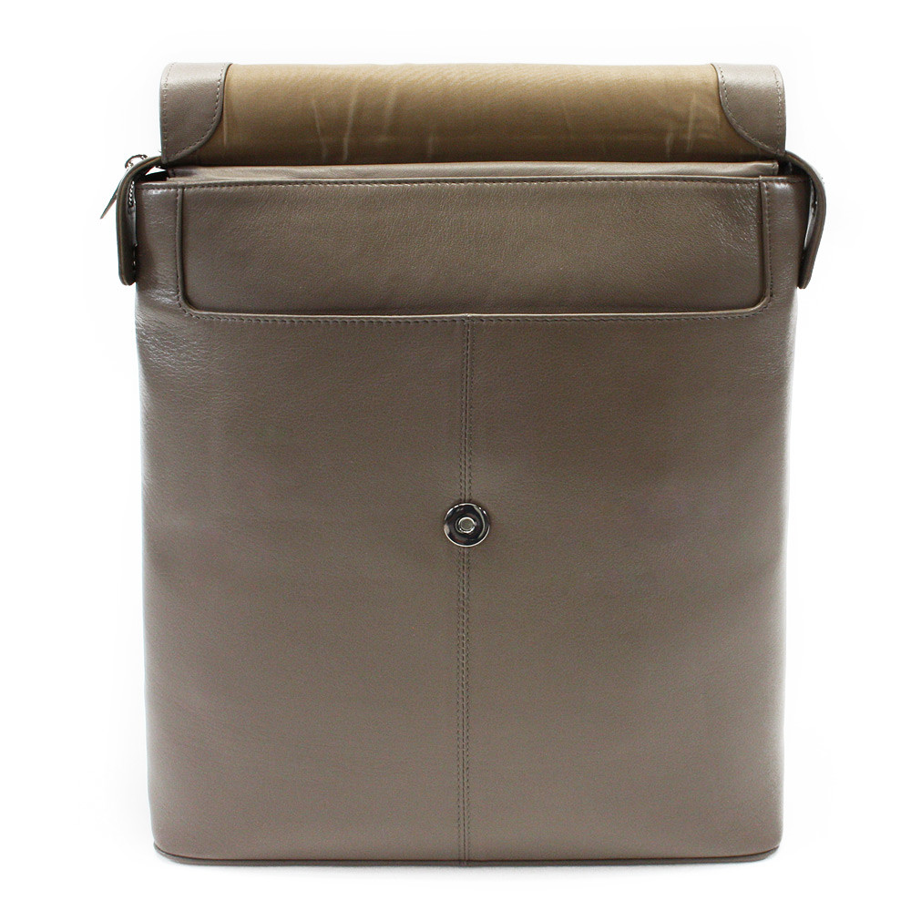 Šedohnědý městský kožený batoh Neville