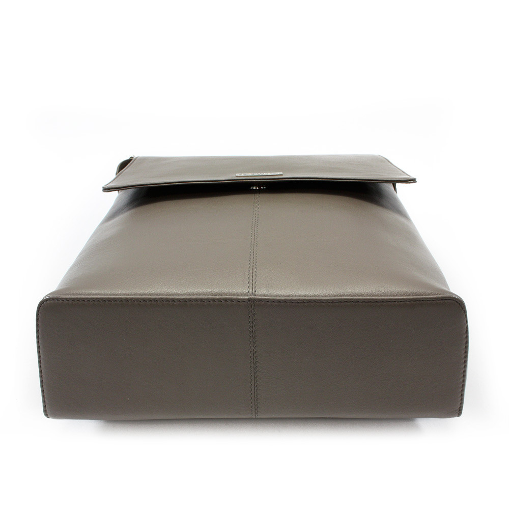 Šedohnědý městský kožený batoh Neville