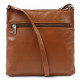 Hnědá dámská kožená crossbody kabelka Vatie