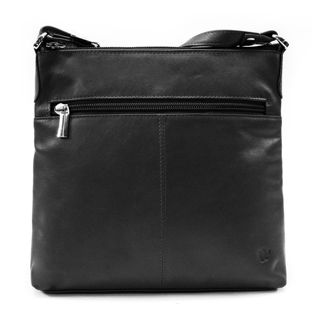 Černá dámská kožená crossbody kabelka Vatie