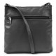 Černá dámská kožená crossbody kabelka Vatie