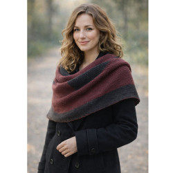 Vínově červený dámský pletený šátek Mathilda