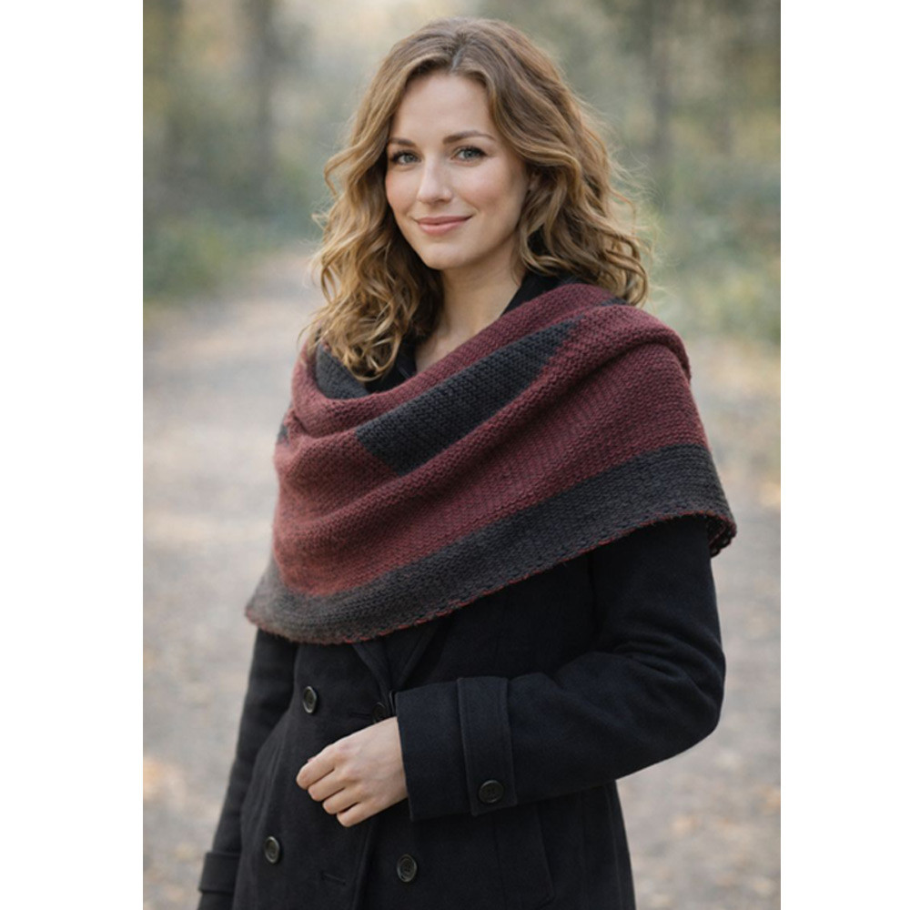 Vínově červený dámský pletený šátek Mathilda