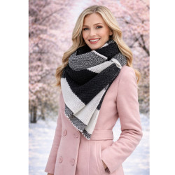 Černý dámský pletený šátek Mathilda
