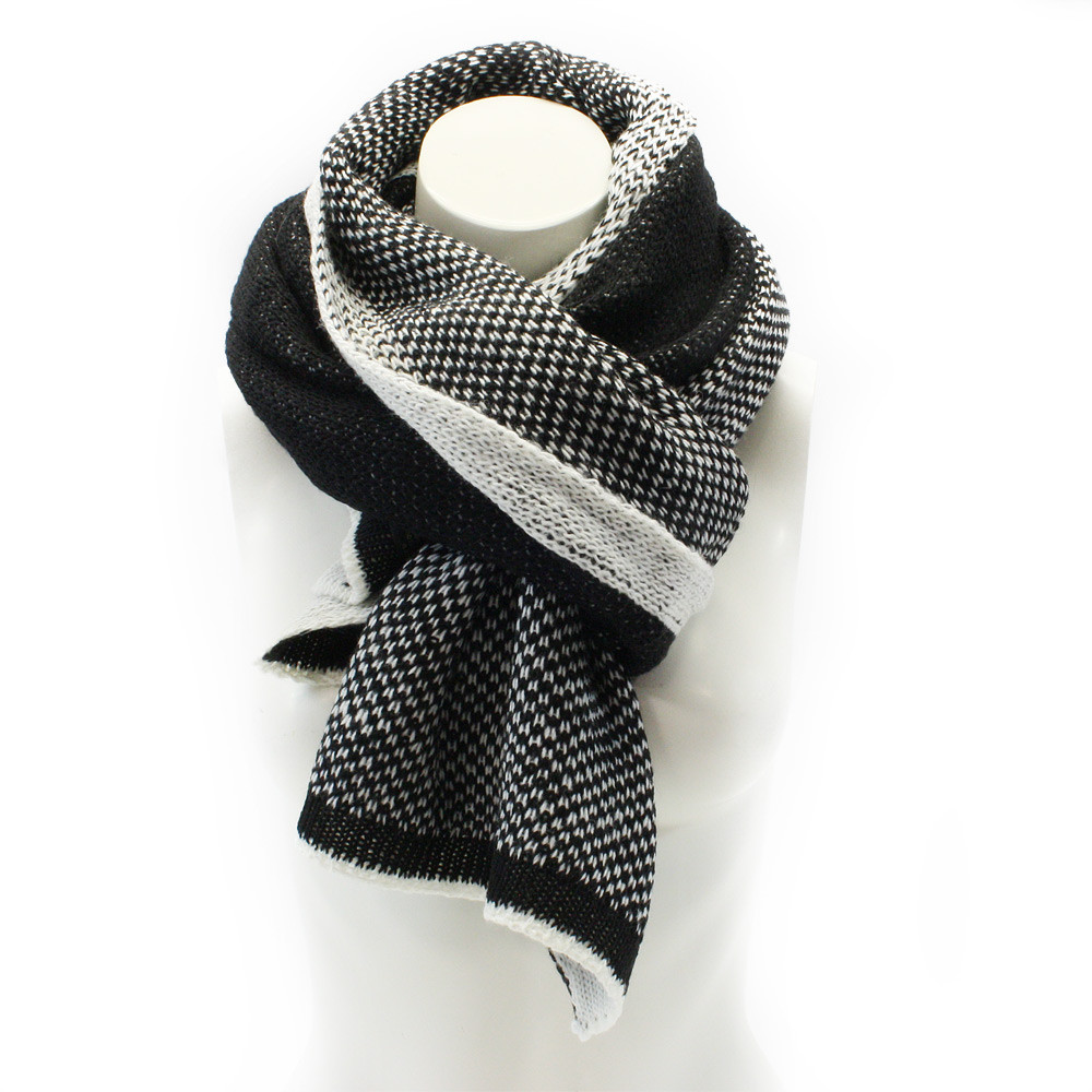 Černý dámský pletený šátek Mathilda