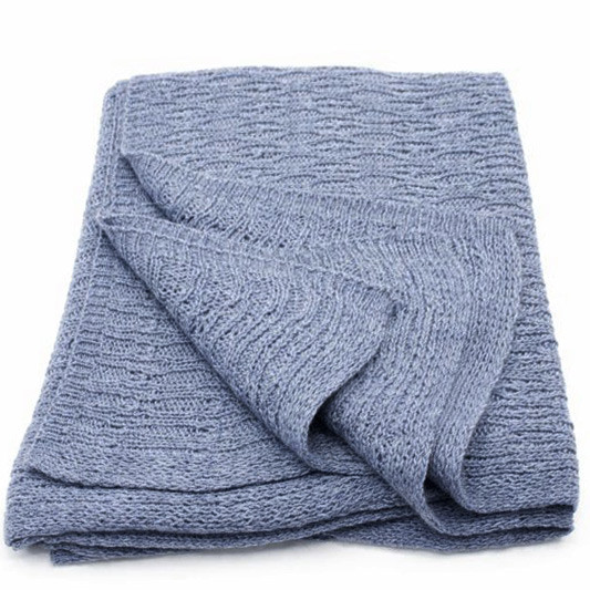 Světle modrý dámský pletený šátek Galina