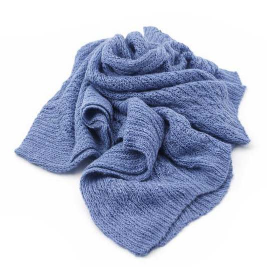 Modrý dámský pletený šál Sachiko