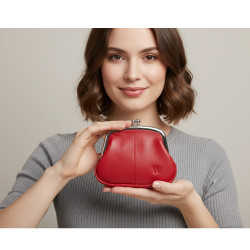 Červená dámská rámová minipeněženka Isabella