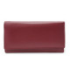 Bordově červená dámská klopová kožená peněženka Ellalien