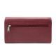 Bordově červená dámská klopová kožená peněženka Ellalien
